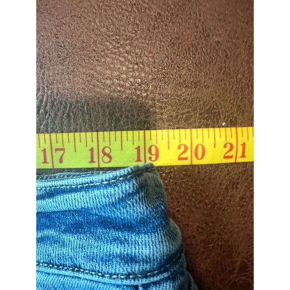 Blakeley Womens 3X Light Blue Distressed Flair Leg Jeans 32" Inseam Boho 70s - Picture 8 of 12